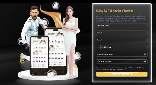 Hướng dẫn đăng ký V8poker - Thưởng đăng ký cho tân thủ 99K